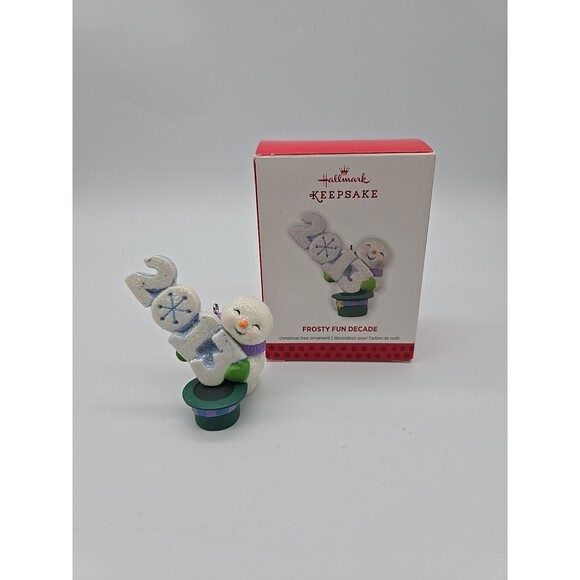 Hallmark Ornament 2013 Frosty Fun Decade Snowman 4th in the Series - Picture 1 of 11
